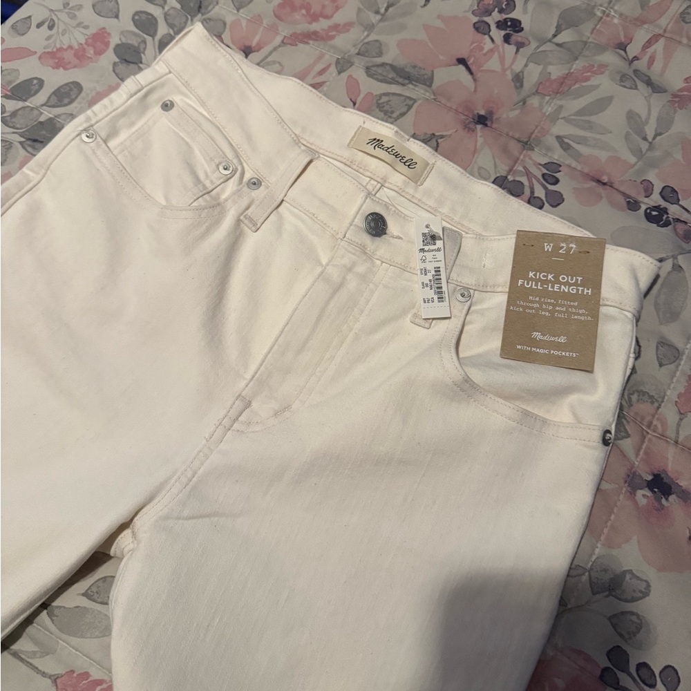 Madewell Women's Off-White Flare Jeans